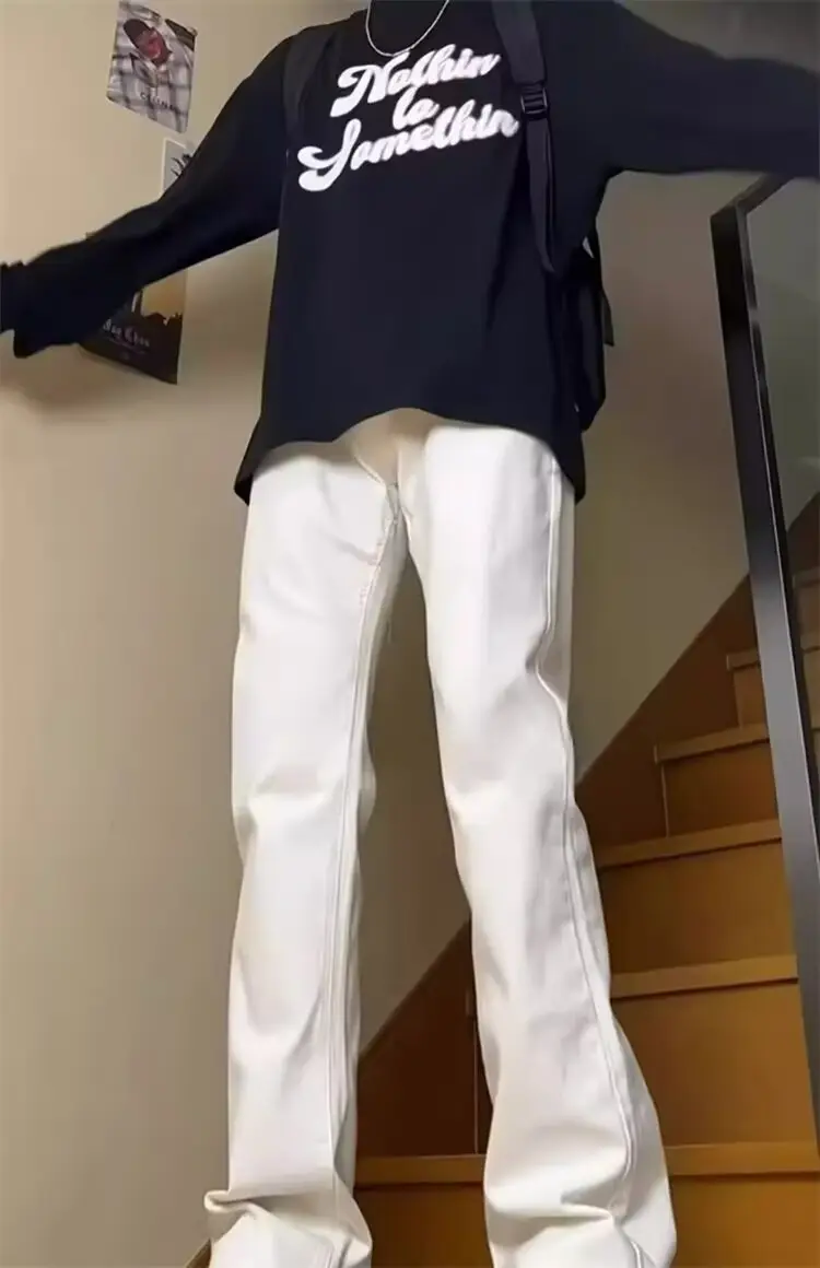 Men's Pure White Slim Fit Slim Fit Trousers — feature 7