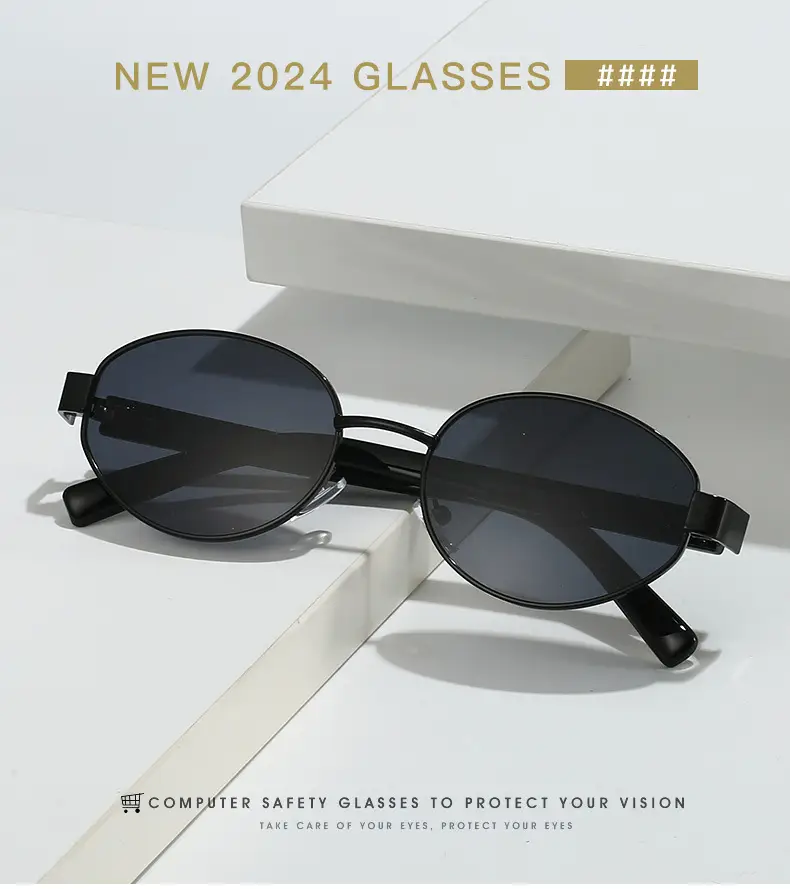 Golden Red Metal Sunglasses for Women Y2K Street Fashion — feature 11
