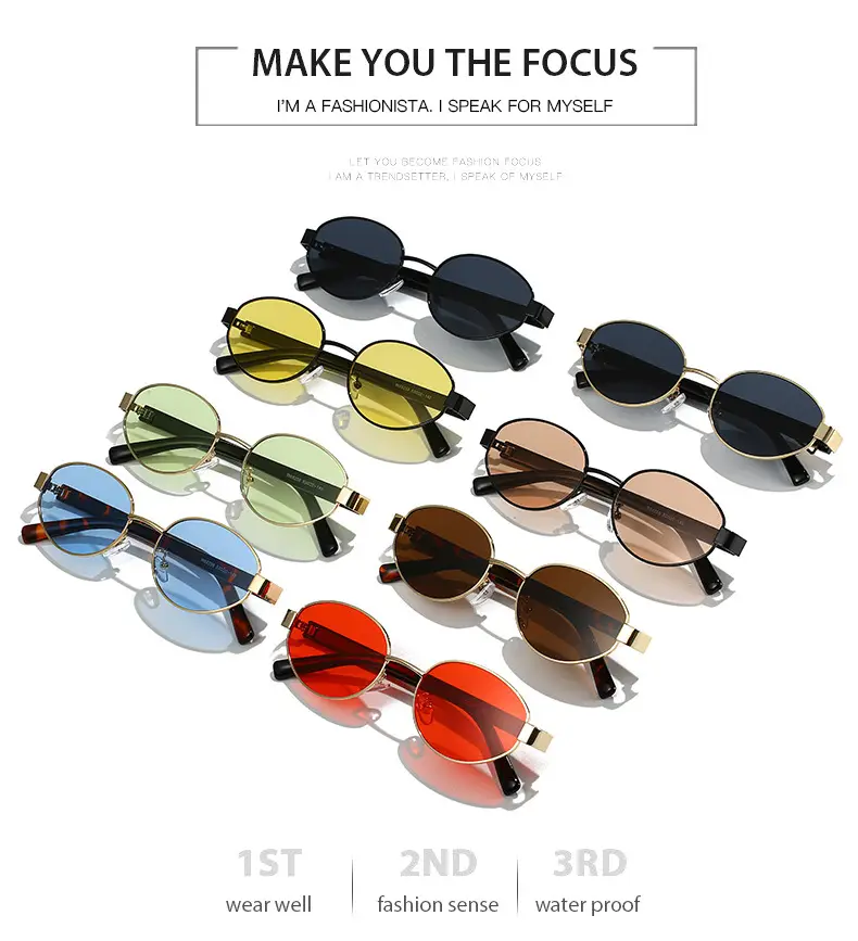 Golden Red Metal Sunglasses for Women Y2K Street Fashion — feature 15