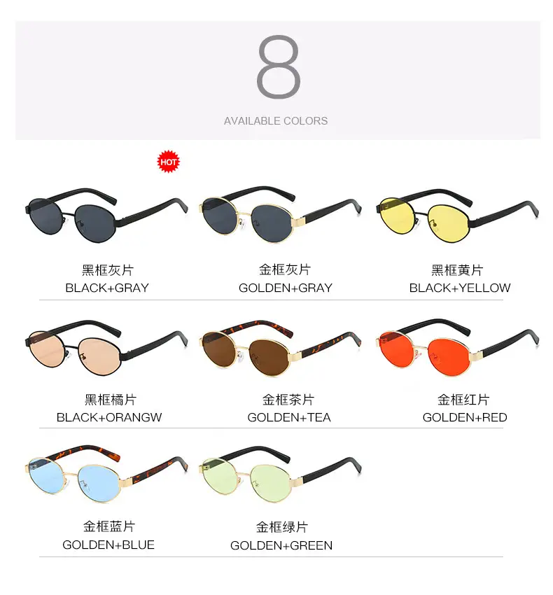 Golden Red Metal Sunglasses for Women Y2K Street Fashion — feature 18