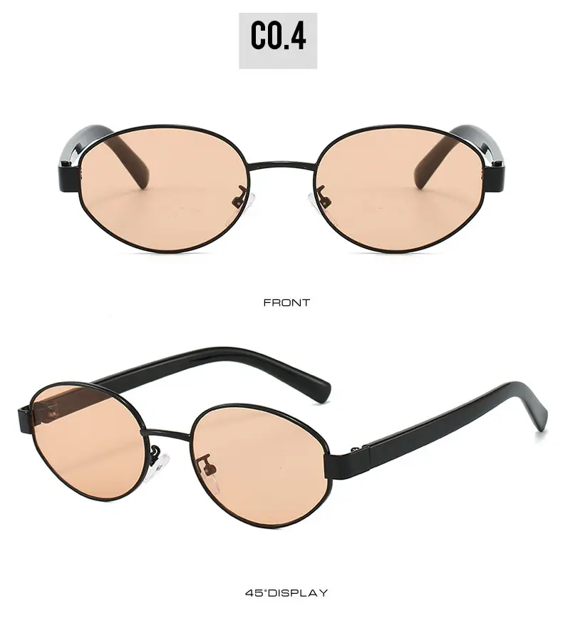 Golden Red Metal Sunglasses for Women Y2K Street Fashion — feature 22