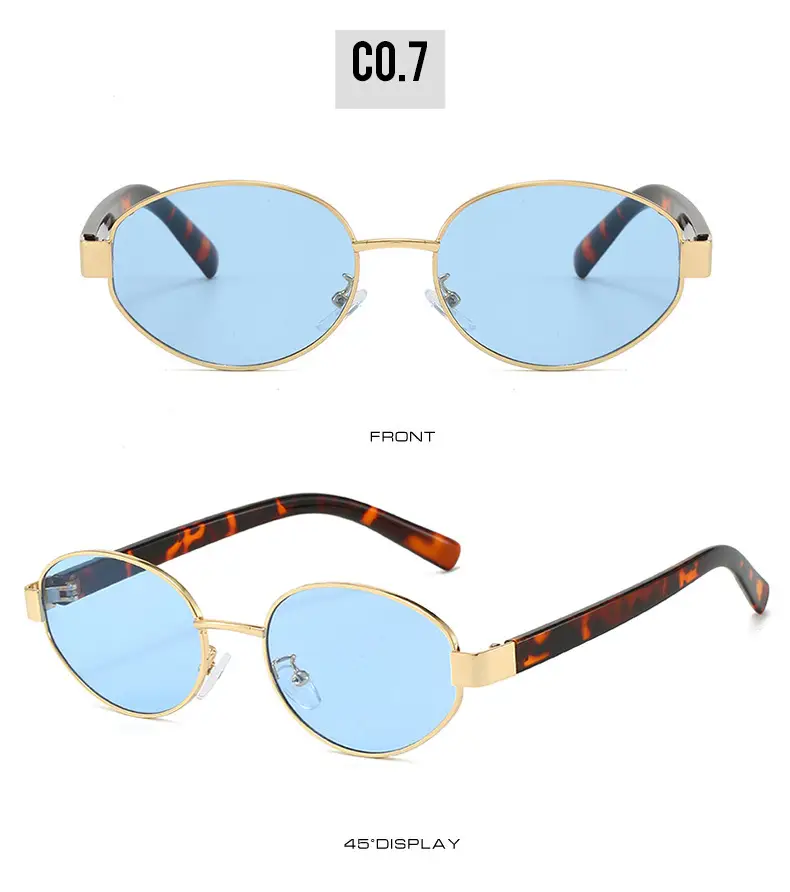 Golden Red Metal Sunglasses for Women Y2K Street Fashion — feature 25