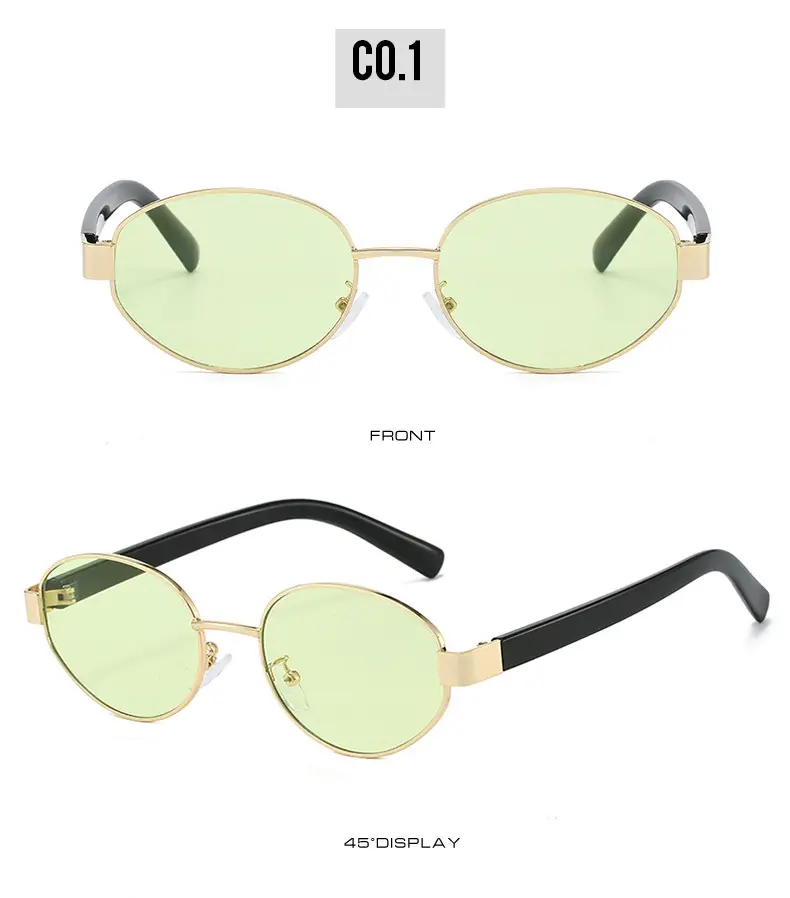 Golden Red Metal Sunglasses for Women Y2K Street Fashion — feature 26