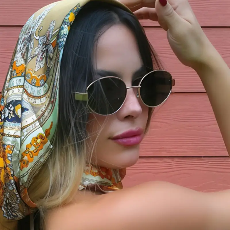 Golden Red Metal Sunglasses for Women Y2K Street Fashion — feature 4