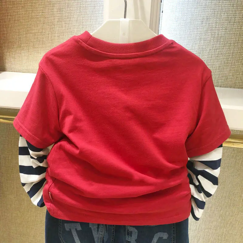 New Spring Boys T-Shirt Navy Blue T-Bear Embroidered Large — feature 10