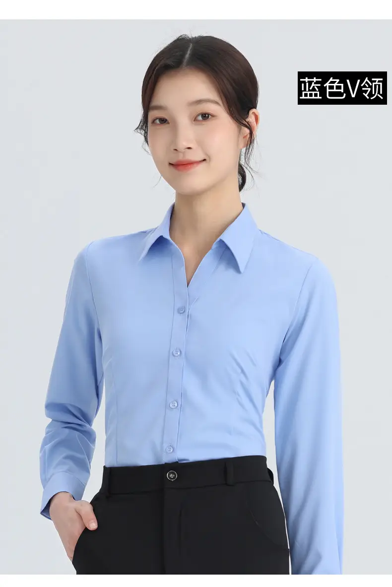 White Shirt Women's Long Sleeve Spring and Autumn New Professional Dress Shirt Elegant Korean Style Work Clothes Slim Fit Inner Top — feature 10