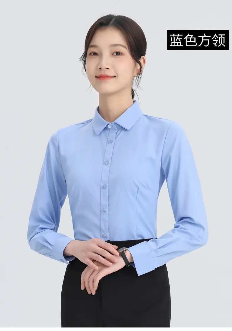 White Shirt Women's Long Sleeve Spring and Autumn New Professional Dress Shirt Elegant Korean Style Work Clothes Slim Fit Inner Top — feature 11