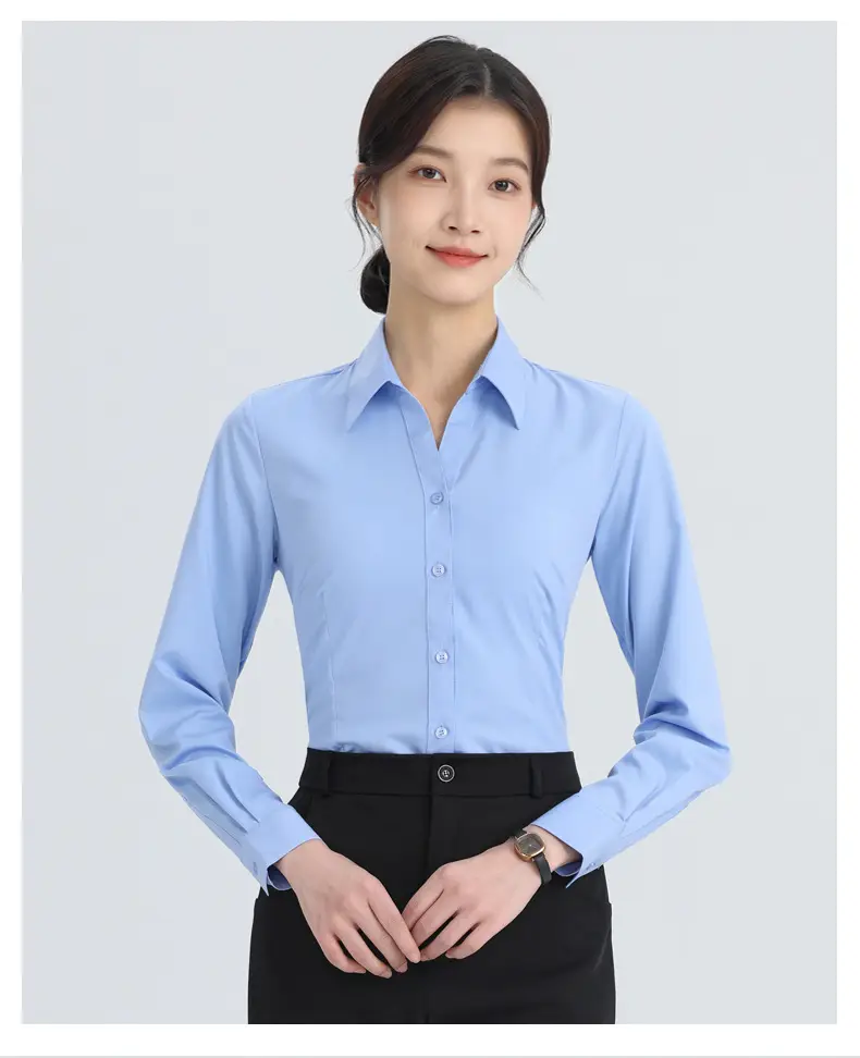 White Shirt Women's Long Sleeve Spring and Autumn New Professional Dress Shirt Elegant Korean Style Work Clothes Slim Fit Inner Top — feature 16