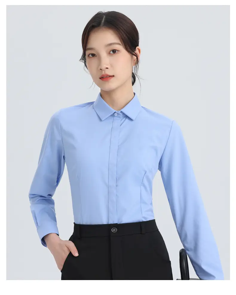 White Shirt Women's Long Sleeve Spring and Autumn New Professional Dress Shirt Elegant Korean Style Work Clothes Slim Fit Inner Top — feature 18