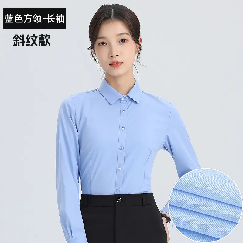 White Shirt Women's Long Sleeve Spring and Autumn New Professional Dress Shirt Elegant Korean Style Work Clothes Slim Fit Inner Top