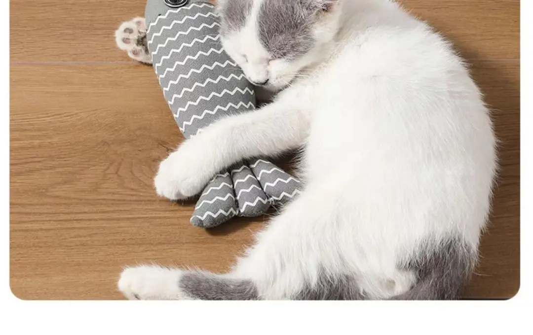 Funny cat linen fish toy self-hi with catnip fish pet catnip toy catnip hand bite toy — feature 11