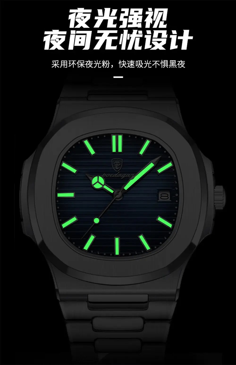 Swiss Brand New Waterproof Ultra-Thin Men's Watch Calendar Quartz Watch Live Broadcast Business Fashion Foreign Trade Hot Model — feature 13