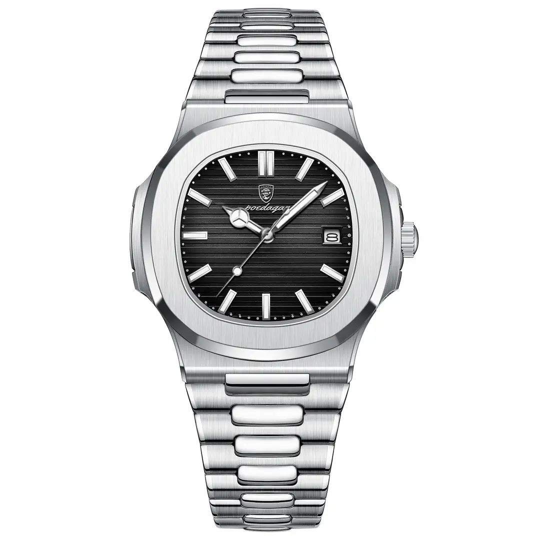 Swiss Brand New Waterproof Ultra-Thin Men's Watch Calendar Quartz Watch Live Broadcast Business Fashion Foreign Trade Hot Model