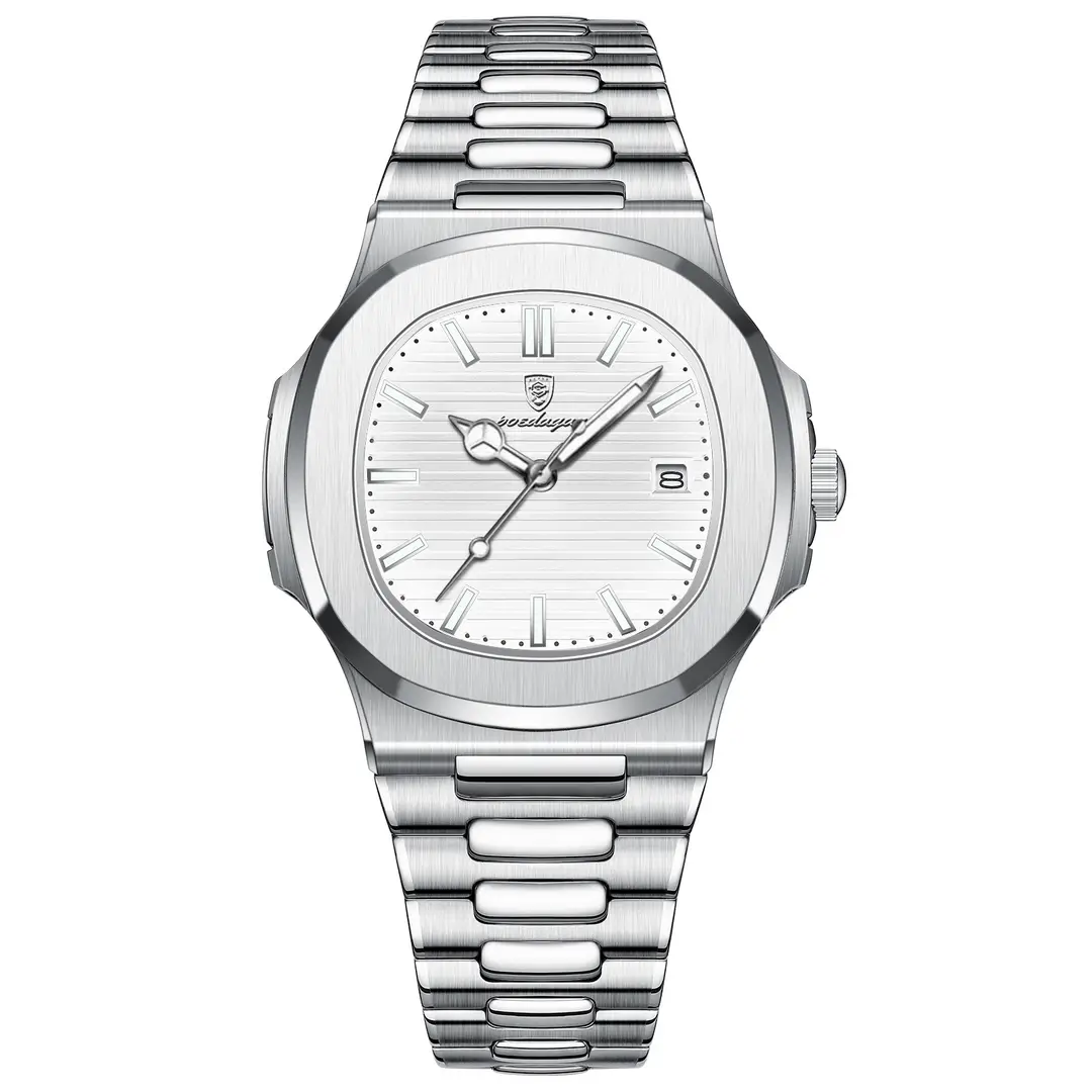 Swiss Brand New Waterproof Ultra-Thin Men's Watch Calendar Quartz Watch Live Broadcast Business Fashion Foreign Trade Hot Model