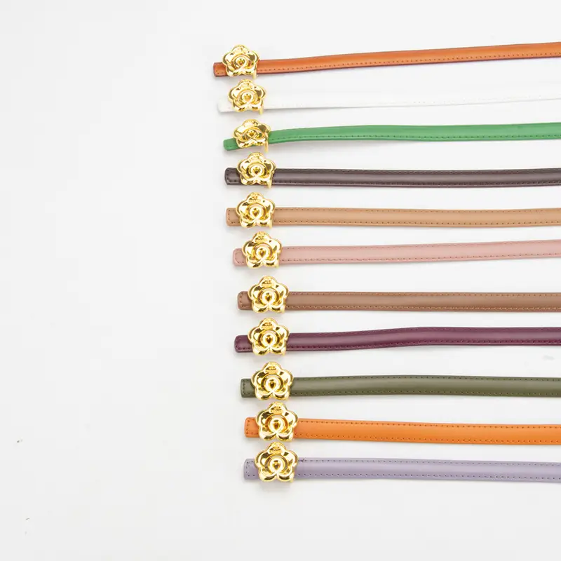 Light Purple Genuine Leather Belt for Women - Image 23