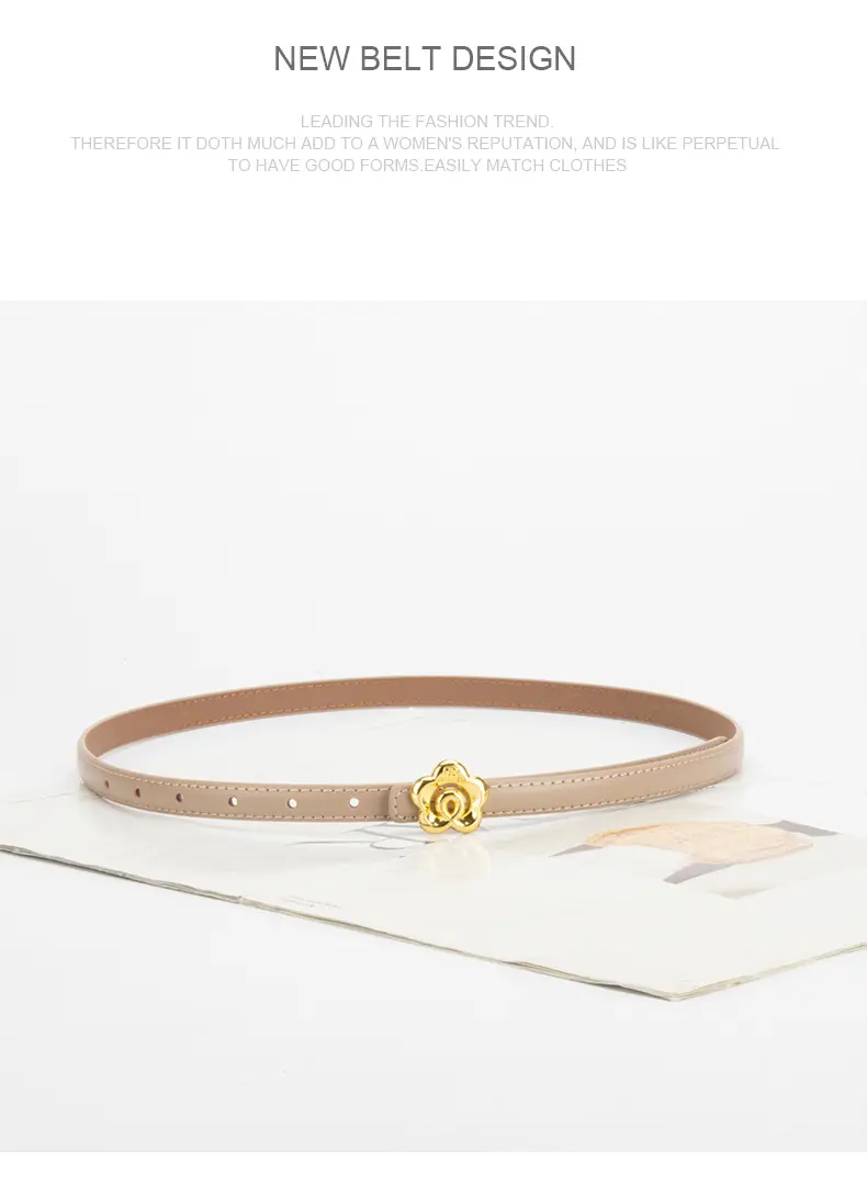 Light Purple Genuine Leather Belt for Women — feature 10