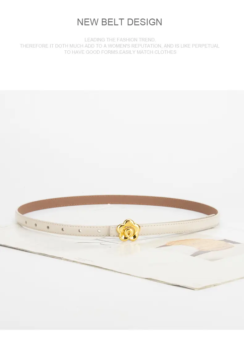 Light Purple Genuine Leather Belt for Women — feature 12