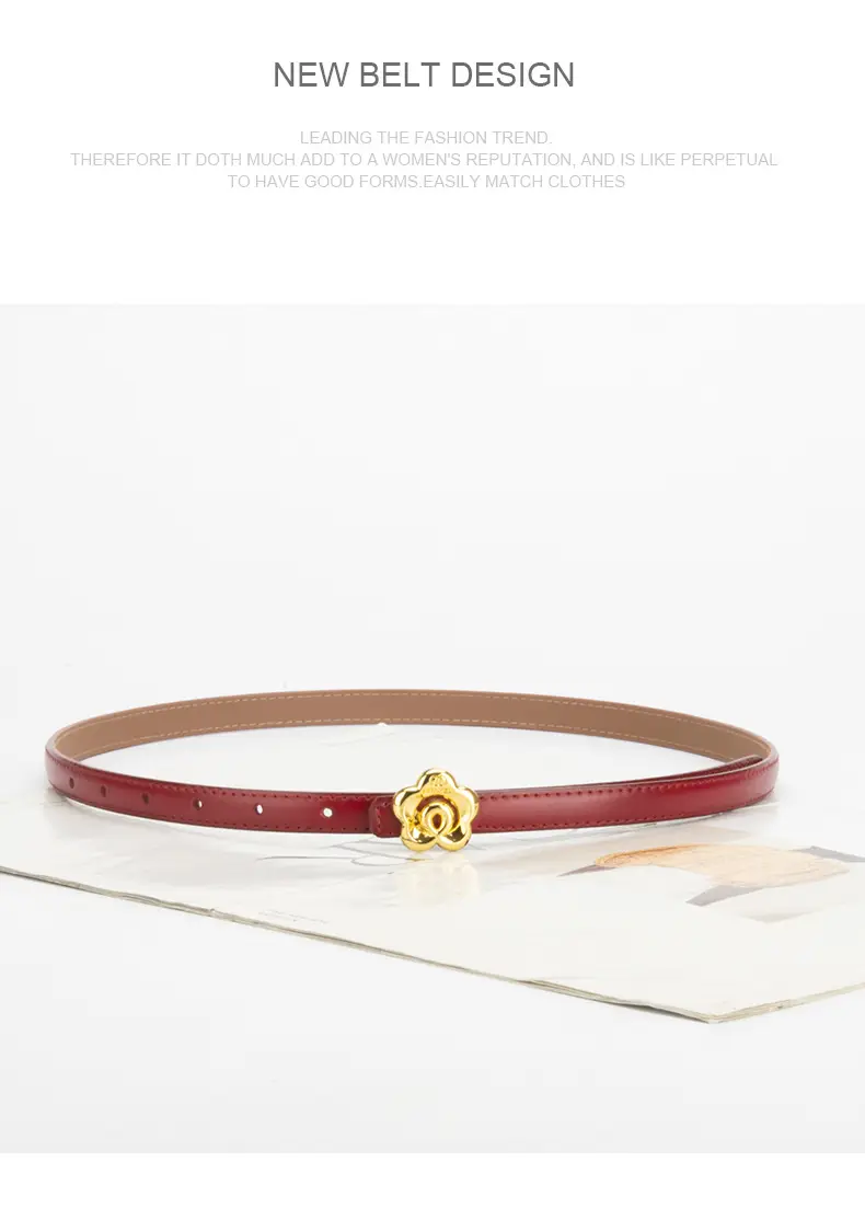 Light Purple Genuine Leather Belt for Women — feature 13
