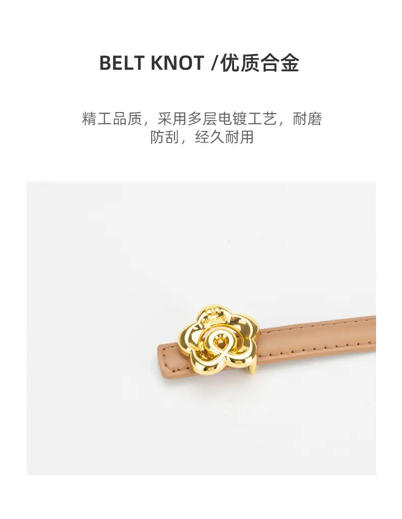 Light Purple Genuine Leather Belt for Women — feature 6