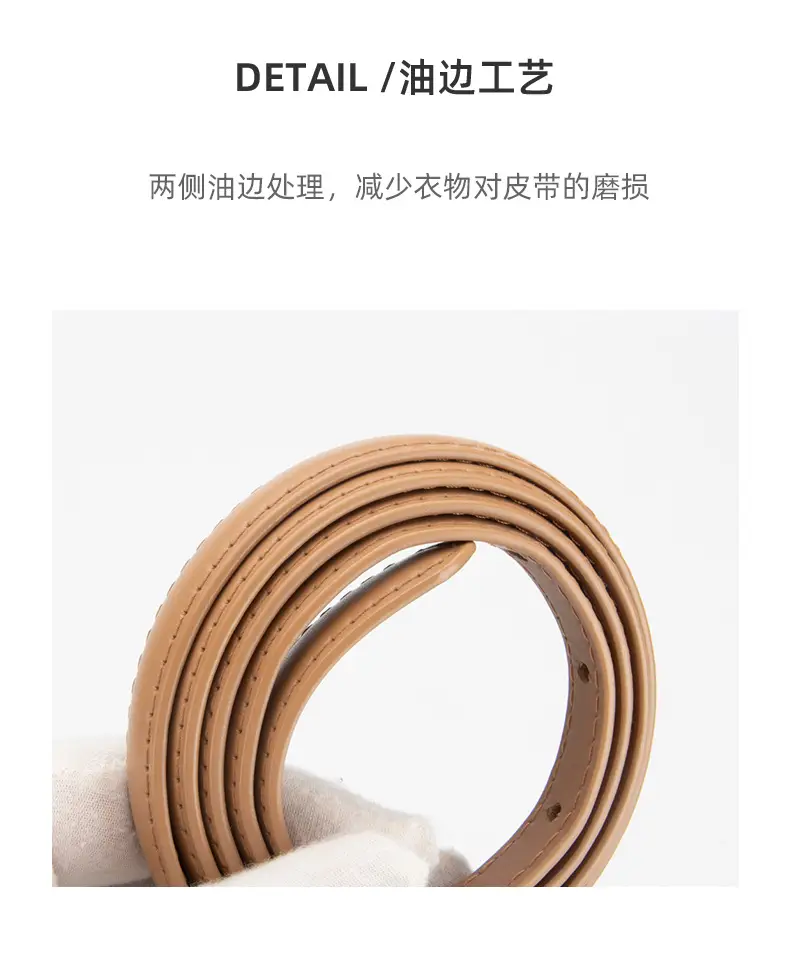 Light Purple Genuine Leather Belt for Women — feature 7