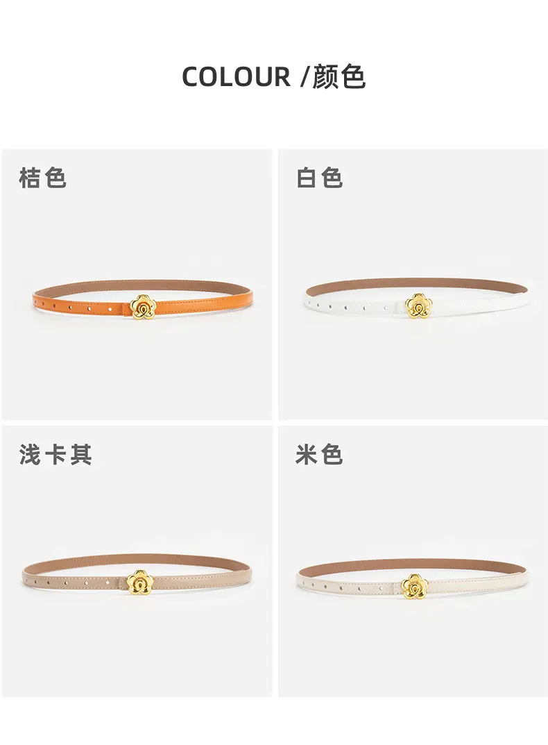 Light Purple Genuine Leather Belt for Women — feature 8