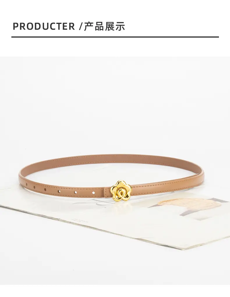 Light Purple Genuine Leather Belt for Women — feature 9