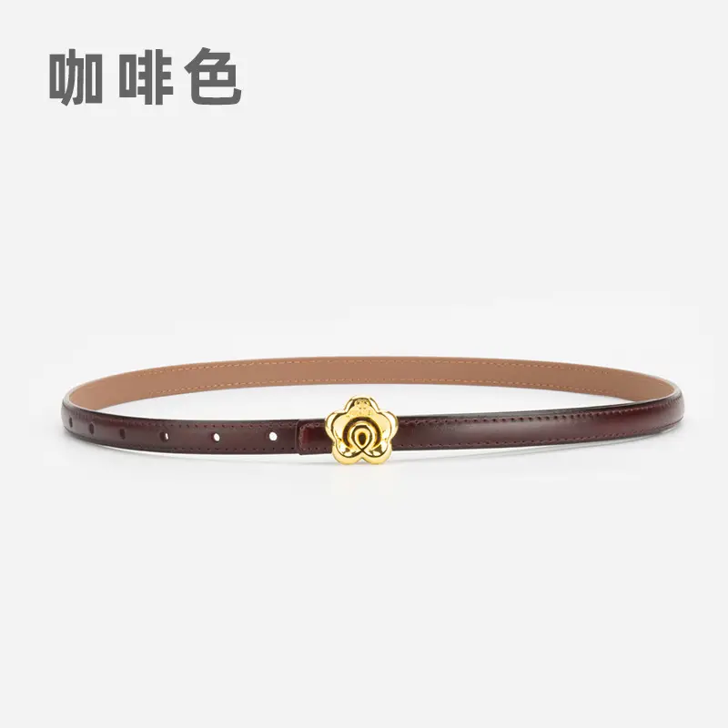Light Purple Genuine Leather Belt for Women - Image 10