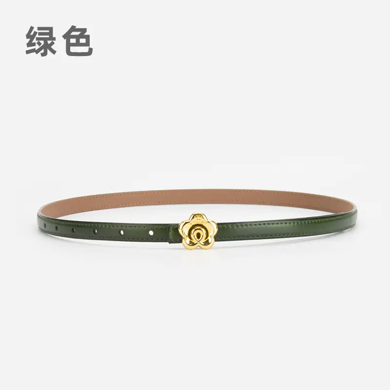 Light Purple Genuine Leather Belt for Women - Image 11