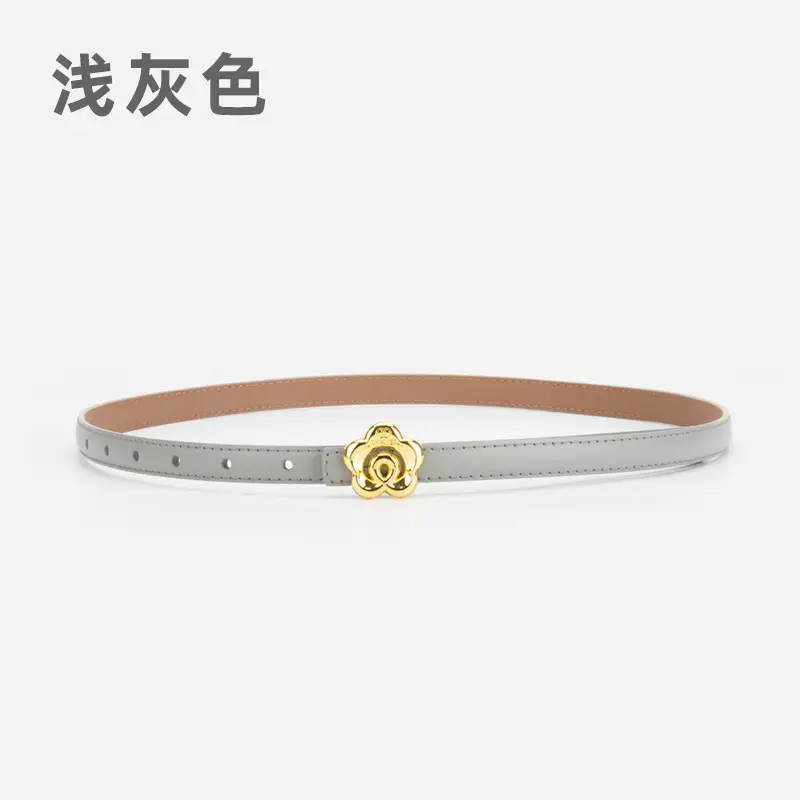 Light Purple Genuine Leather Belt for Women - Image 13
