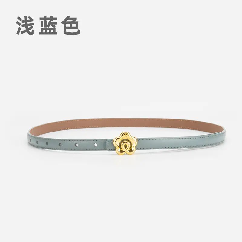 Light Purple Genuine Leather Belt for Women - Image 15