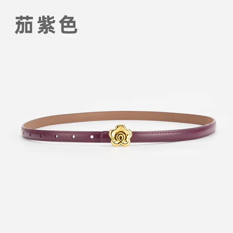 Light Purple Genuine Leather Belt for Women - Image 17