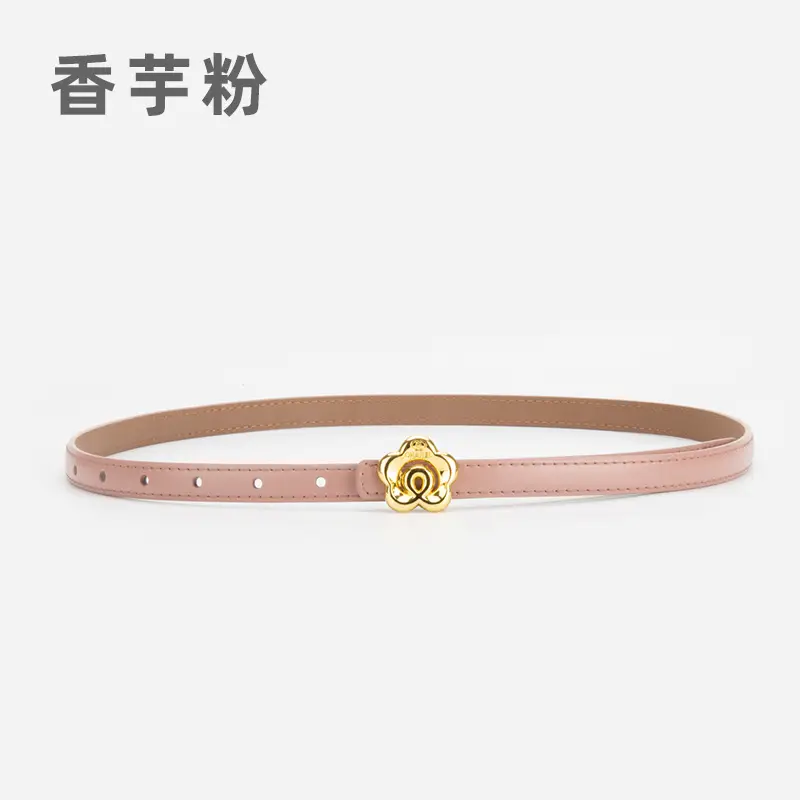 Light Purple Genuine Leather Belt for Women - Image 20