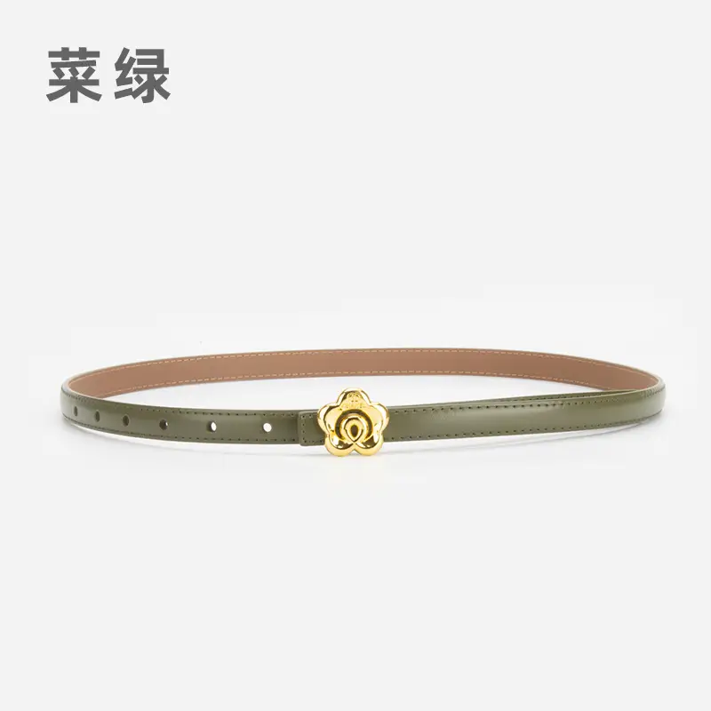 Light Purple Genuine Leather Belt for Women - Image 3