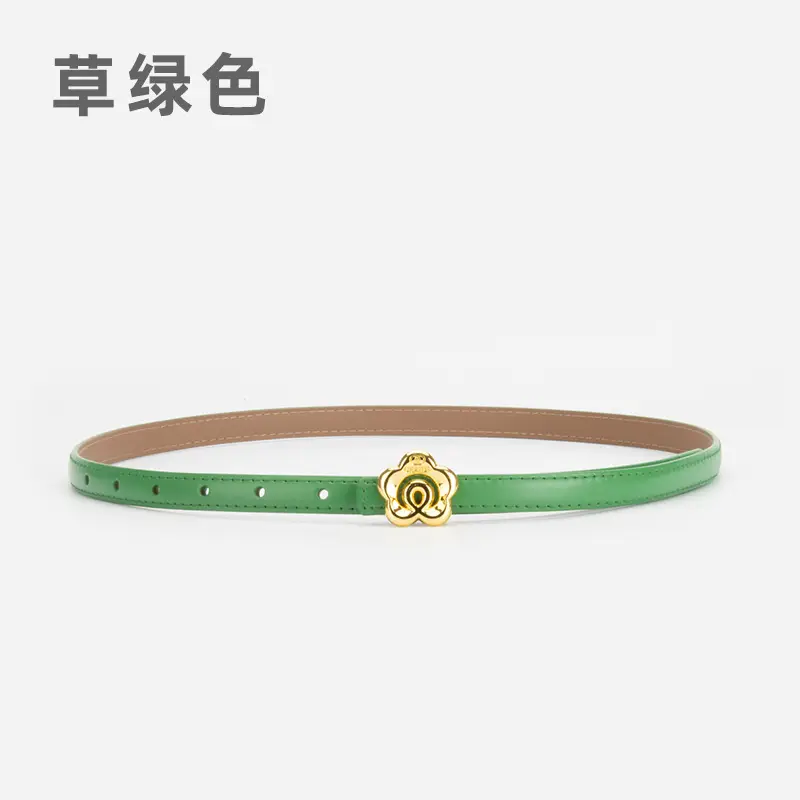 Light Purple Genuine Leather Belt for Women - Image 4