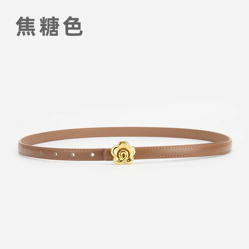 Light Purple Genuine Leather Belt for Women - Image 8