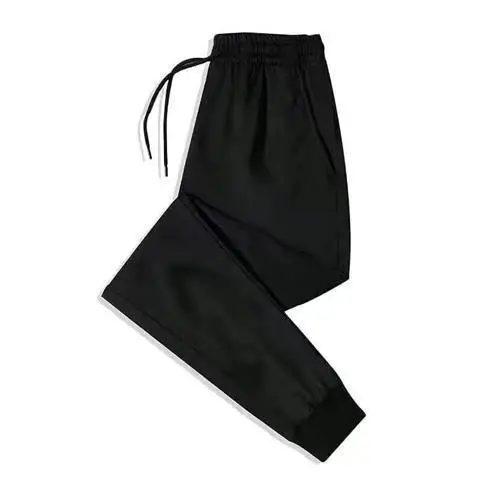 Men Fleece Sweatpants Black Grey Plus Size Winter Warm - Image 29