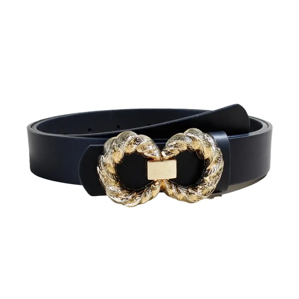 Trendy Bow Buckle Belt for Women Beige - Image 9