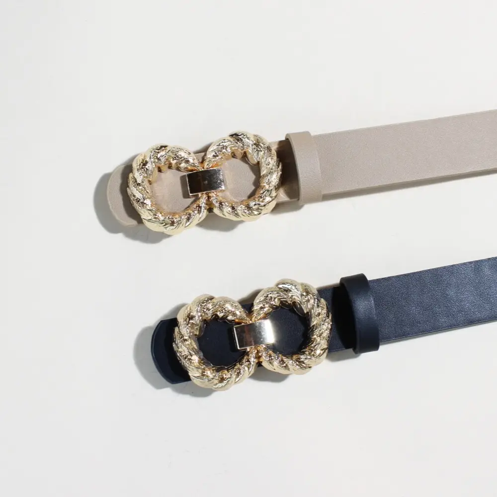 Trendy Bow Buckle Belt for Women Beige — feature 8