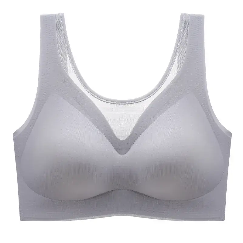 Women's No-Steel Rings Push Up Bra Summer Mesh - Image 3