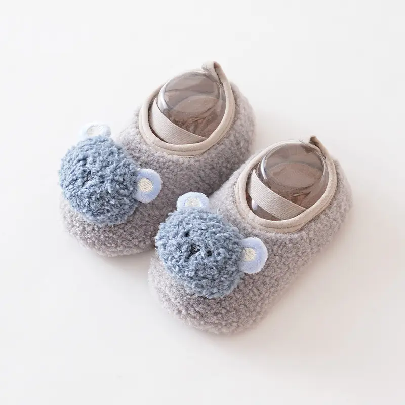 Baby Fleece Floor Shoes Warm Cartoon Non-Slip