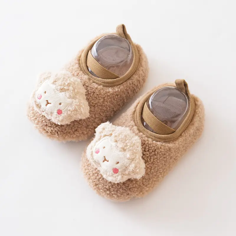 Baby Fleece Floor Shoes Warm Cartoon Non-Slip