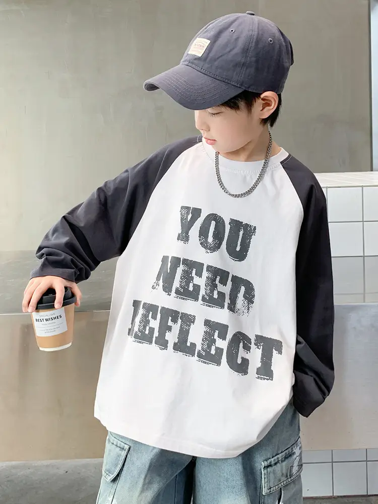 Spring Long Sleeve T-Shirt for Boys Medium to Large
