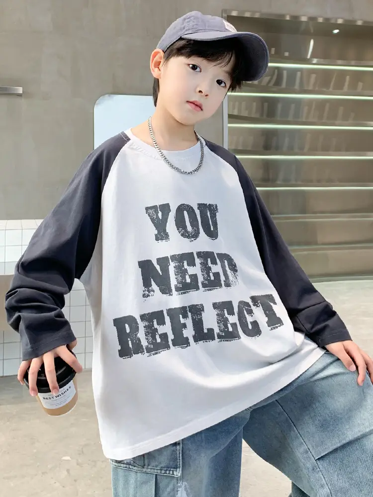 Spring Long Sleeve T-Shirt for Boys Medium to Large
