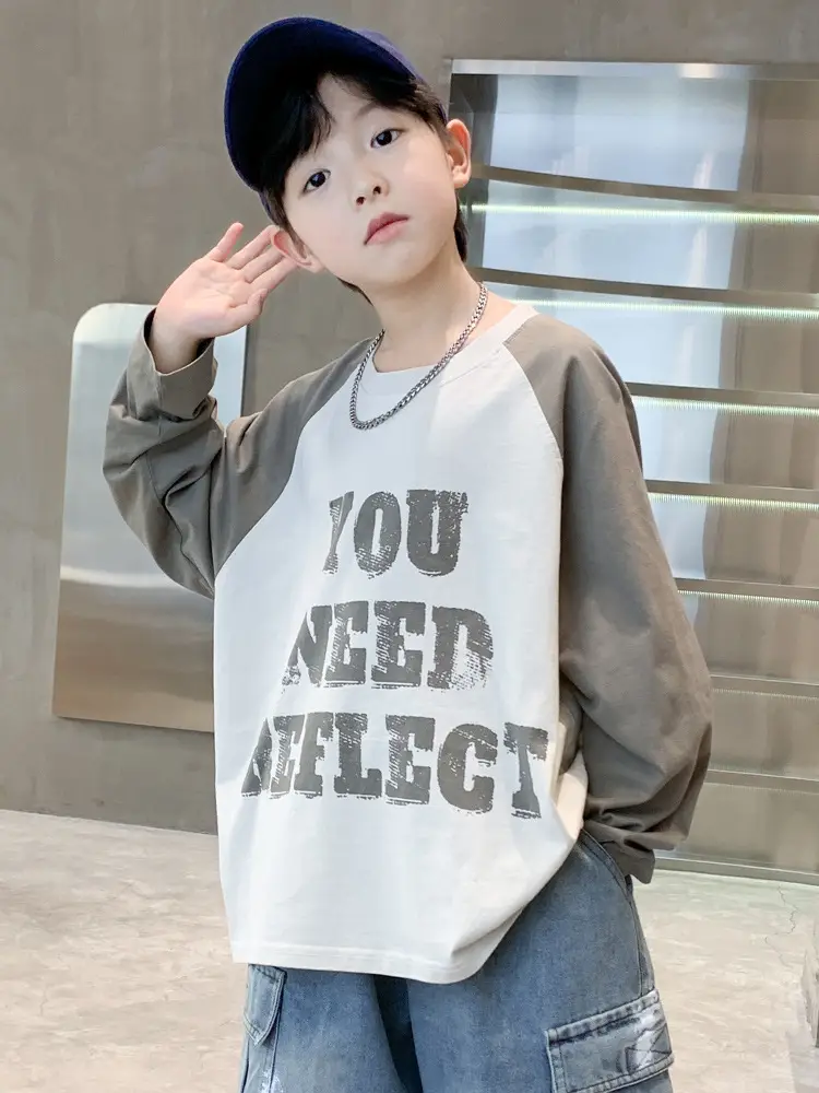 Spring Long Sleeve T-Shirt for Boys Medium to Large