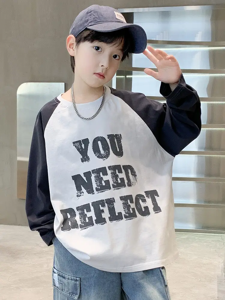 Spring Long Sleeve T-Shirt for Boys Medium to Large