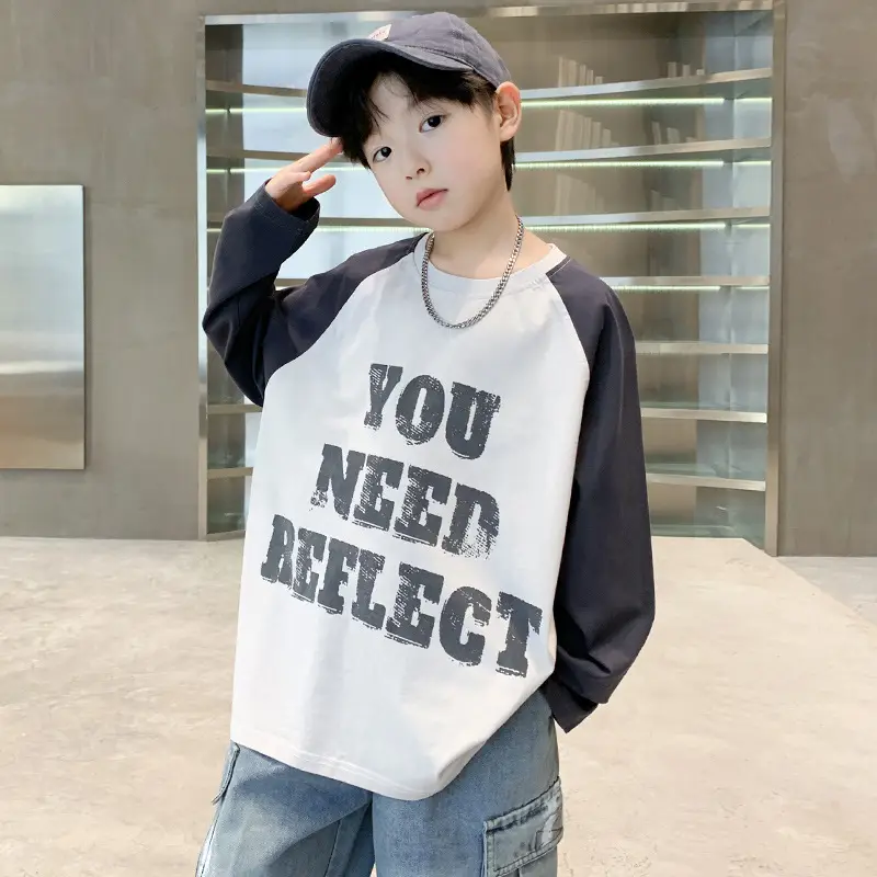 Spring Long Sleeve T-Shirt for Boys Medium to Large — feature 1