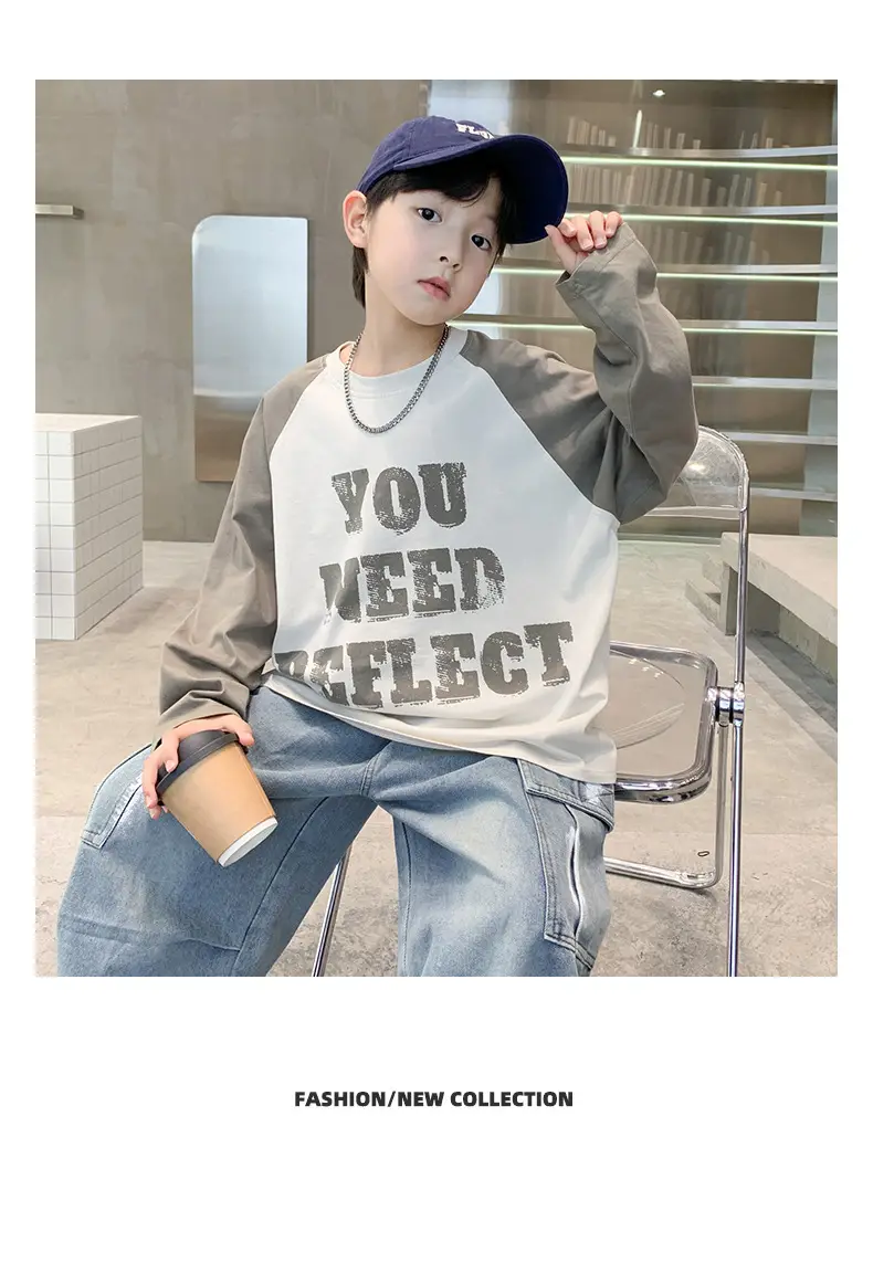 Spring Long Sleeve T-Shirt for Boys Medium to Large — feature 13