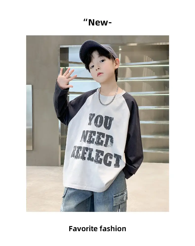 Spring Long Sleeve T-Shirt for Boys Medium to Large — feature 18