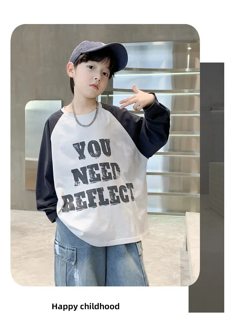 Spring Long Sleeve T-Shirt for Boys Medium to Large — feature 5