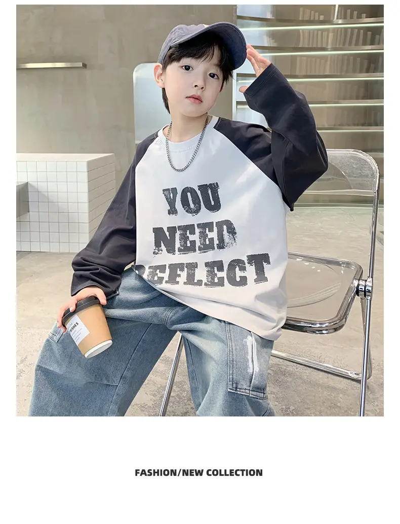 Spring Long Sleeve T-Shirt for Boys Medium to Large — feature 7